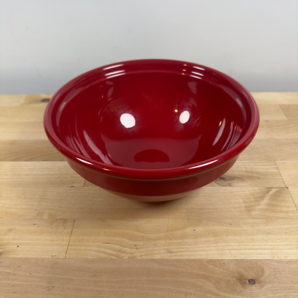 Emile Henry France Red Ceramic Mixing Bowl 8 Inch Round Stoneware 34.20 - Picture 2 of 11